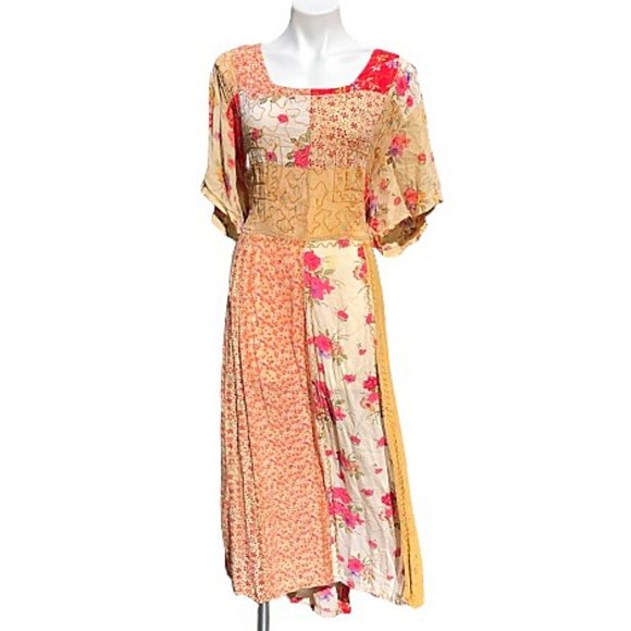 Vintage Silhouettes Floral Quilted Peasant Dress - Picture 9 of 11